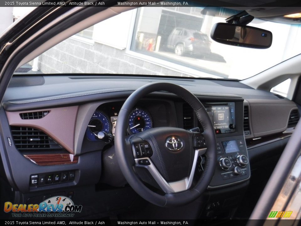 2015 Toyota Sienna Limited AWD Attitude Black / Ash Photo #15