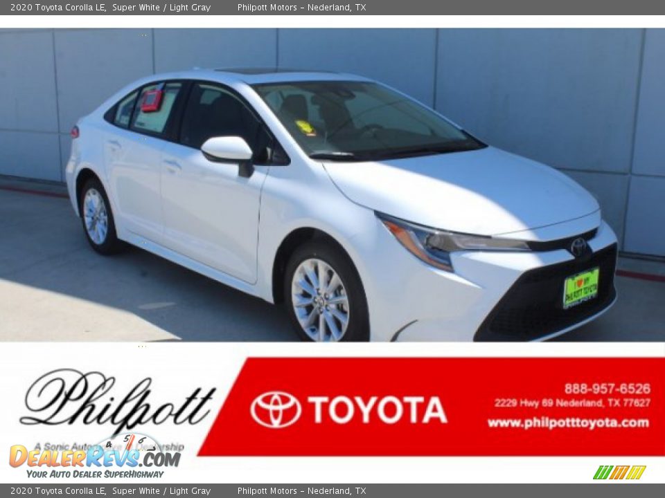 2020 Toyota Corolla LE Super White / Light Gray Photo #1