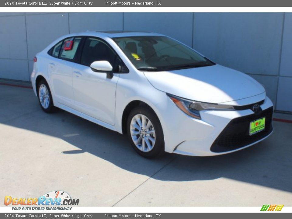 2020 Toyota Corolla LE Super White / Light Gray Photo #2