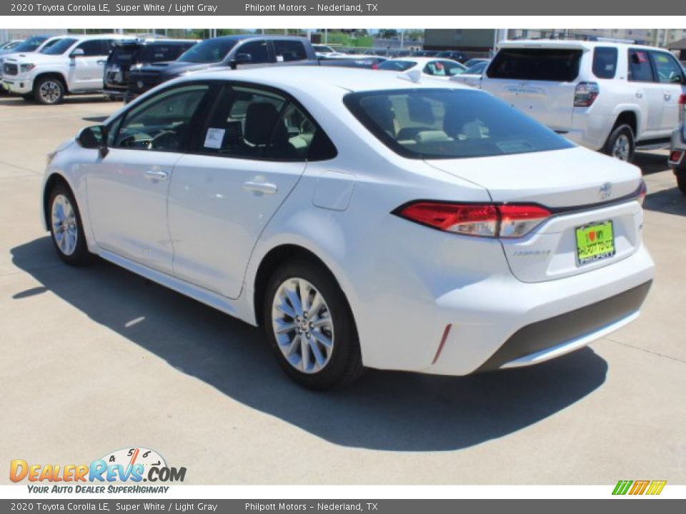 2020 Toyota Corolla LE Super White / Light Gray Photo #6