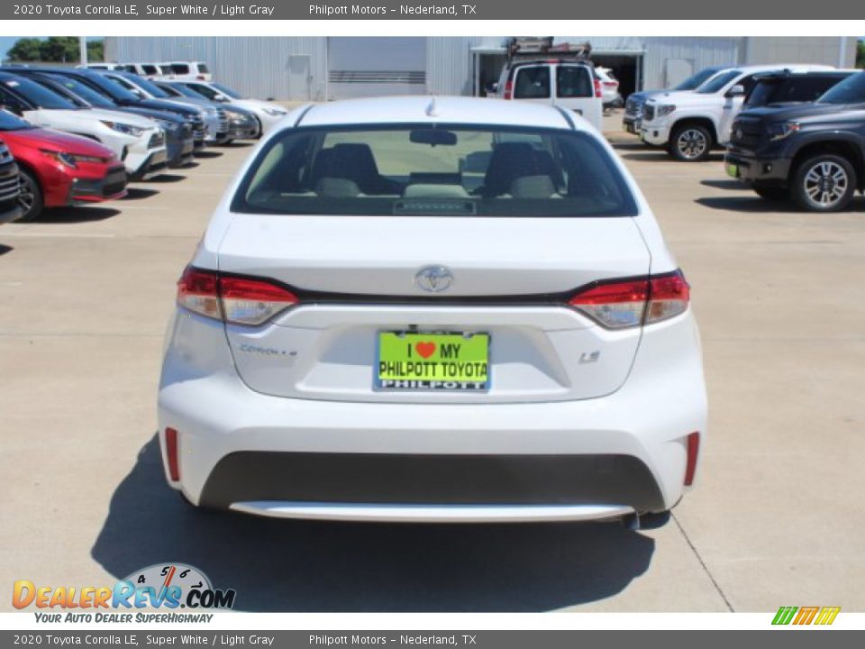 2020 Toyota Corolla LE Super White / Light Gray Photo #7