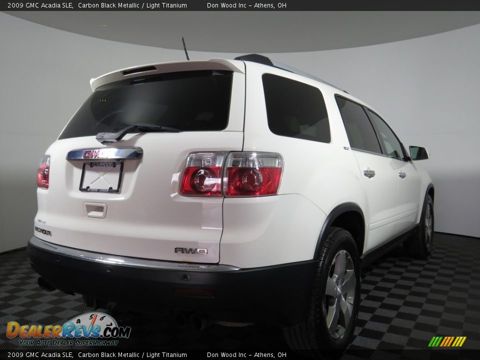 2009 GMC Acadia SLE Carbon Black Metallic / Light Titanium Photo #6