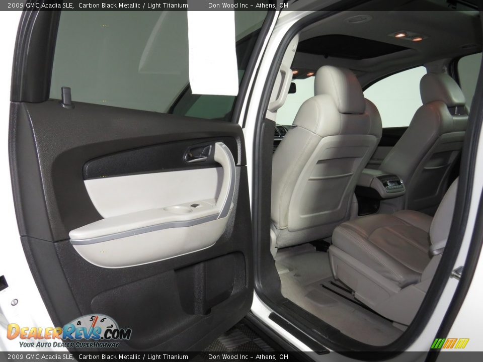 2009 GMC Acadia SLE Carbon Black Metallic / Light Titanium Photo #14