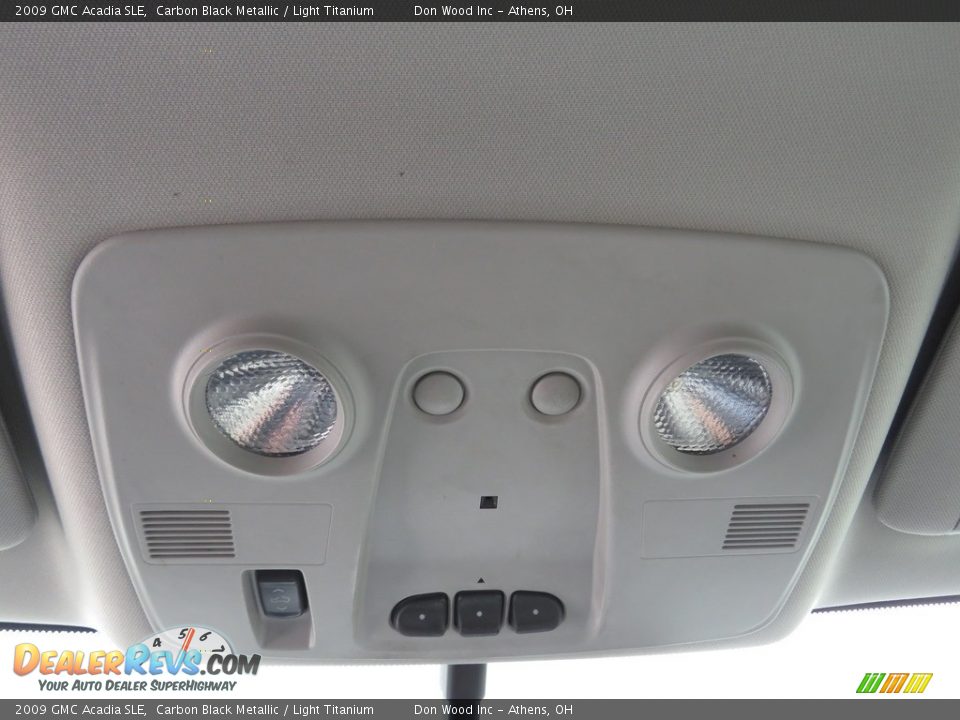 2009 GMC Acadia SLE Carbon Black Metallic / Light Titanium Photo #24