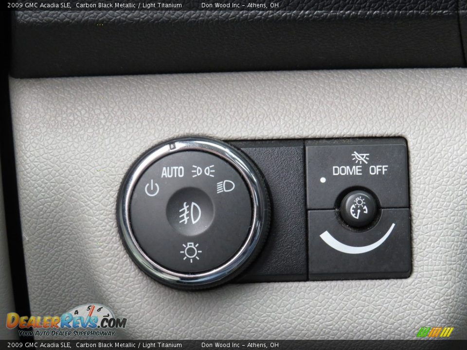 2009 GMC Acadia SLE Carbon Black Metallic / Light Titanium Photo #27