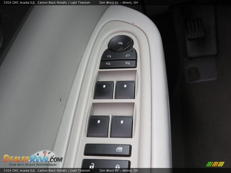 2009 GMC Acadia SLE Carbon Black Metallic / Light Titanium Photo #29