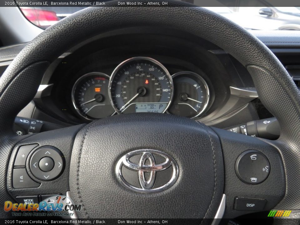 2016 Toyota Corolla LE Barcelona Red Metallic / Black Photo #25