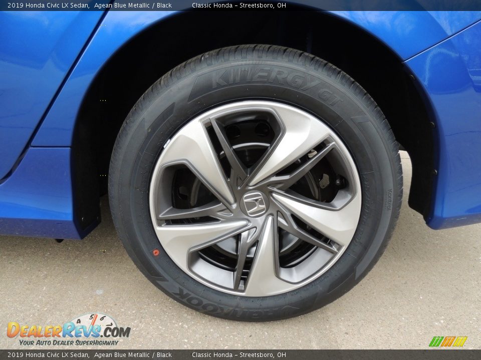 2019 Honda Civic LX Sedan Agean Blue Metallic / Black Photo #6