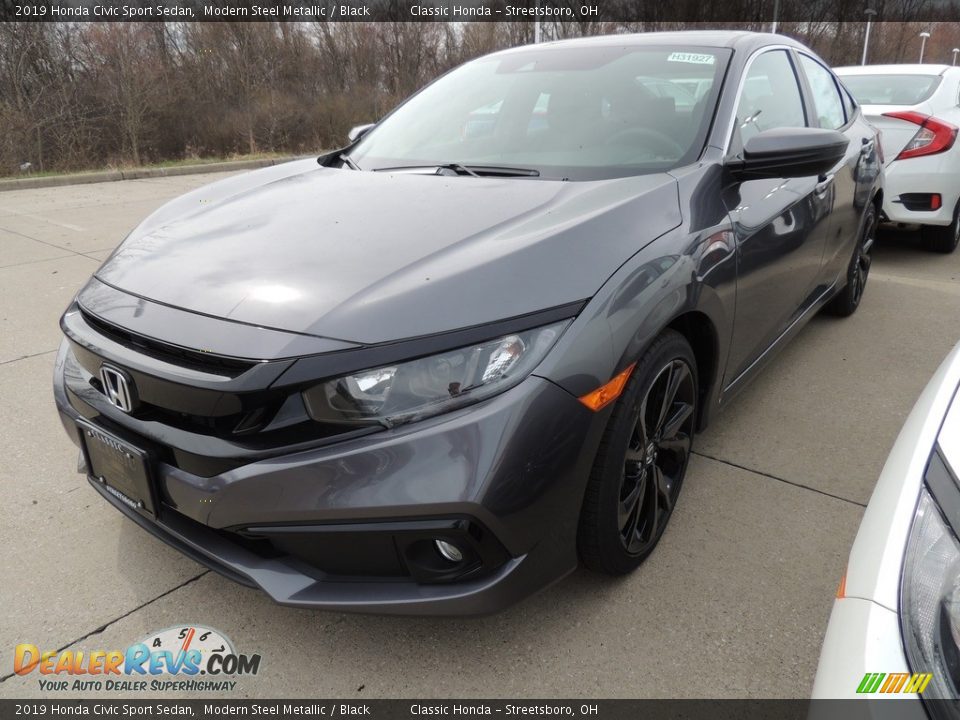 2019 Honda Civic Sport Sedan Modern Steel Metallic / Black Photo #1