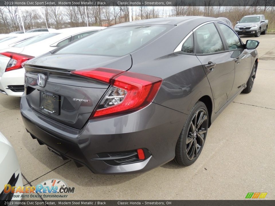 2019 Honda Civic Sport Sedan Modern Steel Metallic / Black Photo #4