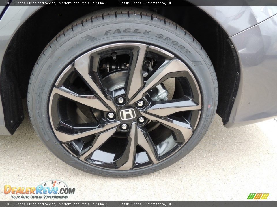 2019 Honda Civic Sport Sedan Modern Steel Metallic / Black Photo #6