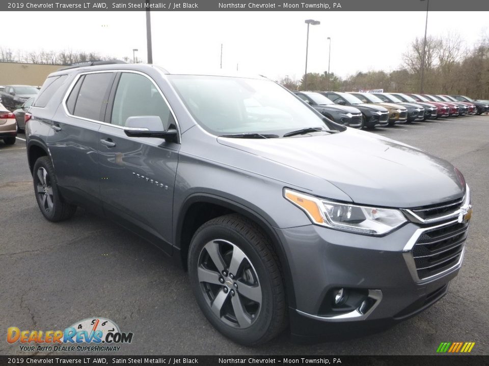 2019 Chevrolet Traverse LT AWD Satin Steel Metallic / Jet Black Photo #7