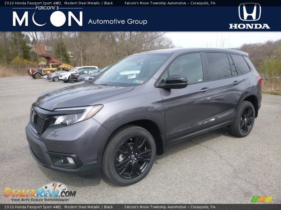 2019 Honda Passport Sport AWD Modern Steel Metallic / Black Photo #1