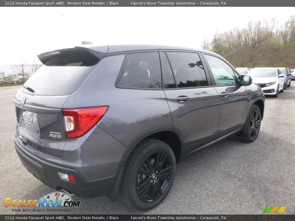 2019 Honda Passport Sport AWD Modern Steel Metallic / Black Photo #5