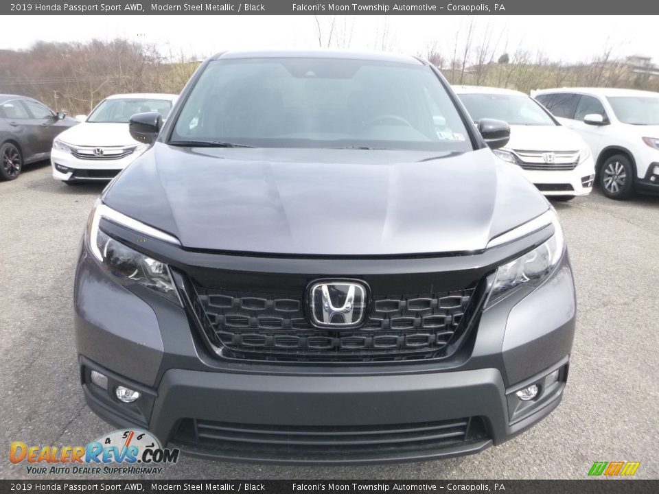 2019 Honda Passport Sport AWD Modern Steel Metallic / Black Photo #7