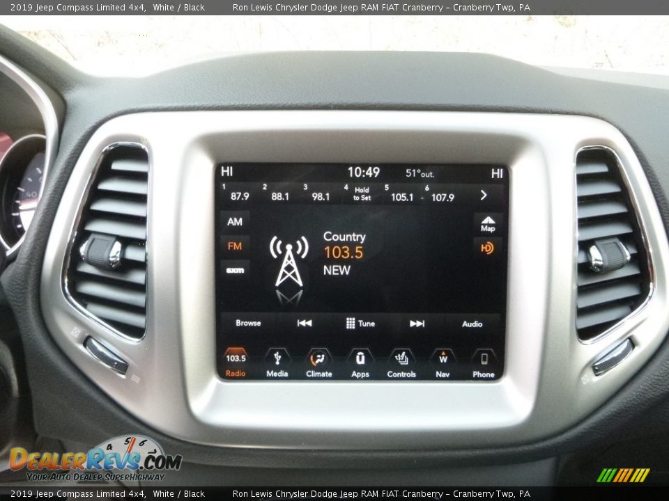 2019 Jeep Compass Limited 4x4 White / Black Photo #14