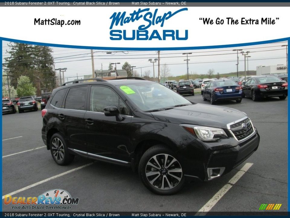 2018 Subaru Forester 2.0XT Touring Crystal Black Silica / Brown Photo #1