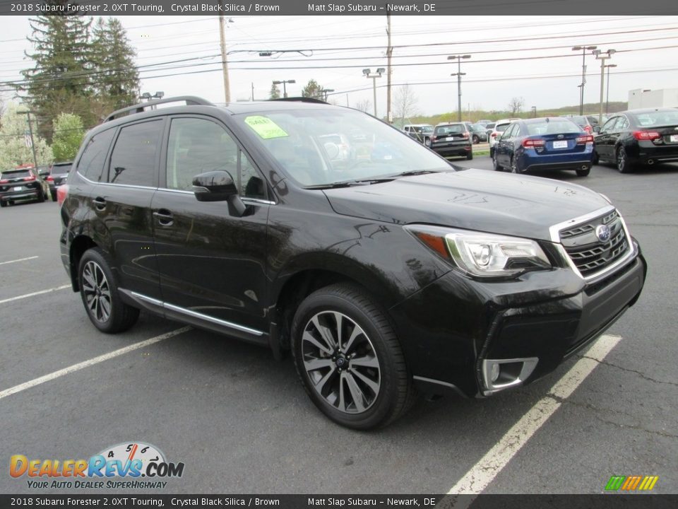 2018 Subaru Forester 2.0XT Touring Crystal Black Silica / Brown Photo #4