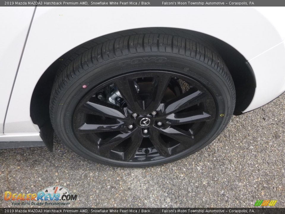 2019 Mazda MAZDA3 Hatchback Premium AWD Snowflake White Pearl Mica / Black Photo #7