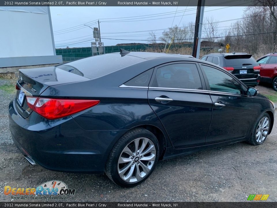 2012 Hyundai Sonata Limited 2.0T Pacific Blue Pearl / Gray Photo #4