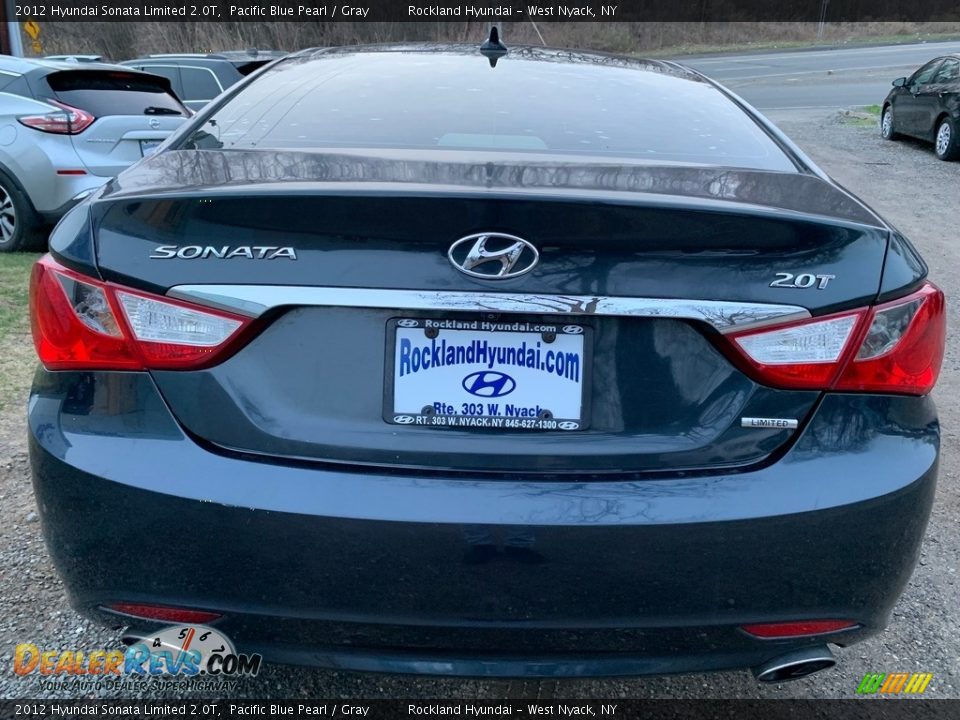 2012 Hyundai Sonata Limited 2.0T Pacific Blue Pearl / Gray Photo #5
