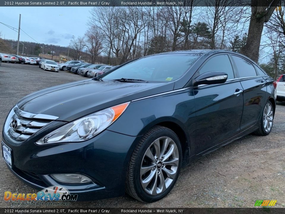 2012 Hyundai Sonata Limited 2.0T Pacific Blue Pearl / Gray Photo #8