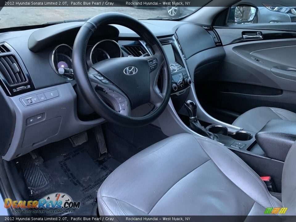 2012 Hyundai Sonata Limited 2.0T Pacific Blue Pearl / Gray Photo #10
