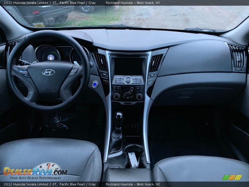 2012 Hyundai Sonata Limited 2.0T Pacific Blue Pearl / Gray Photo #12