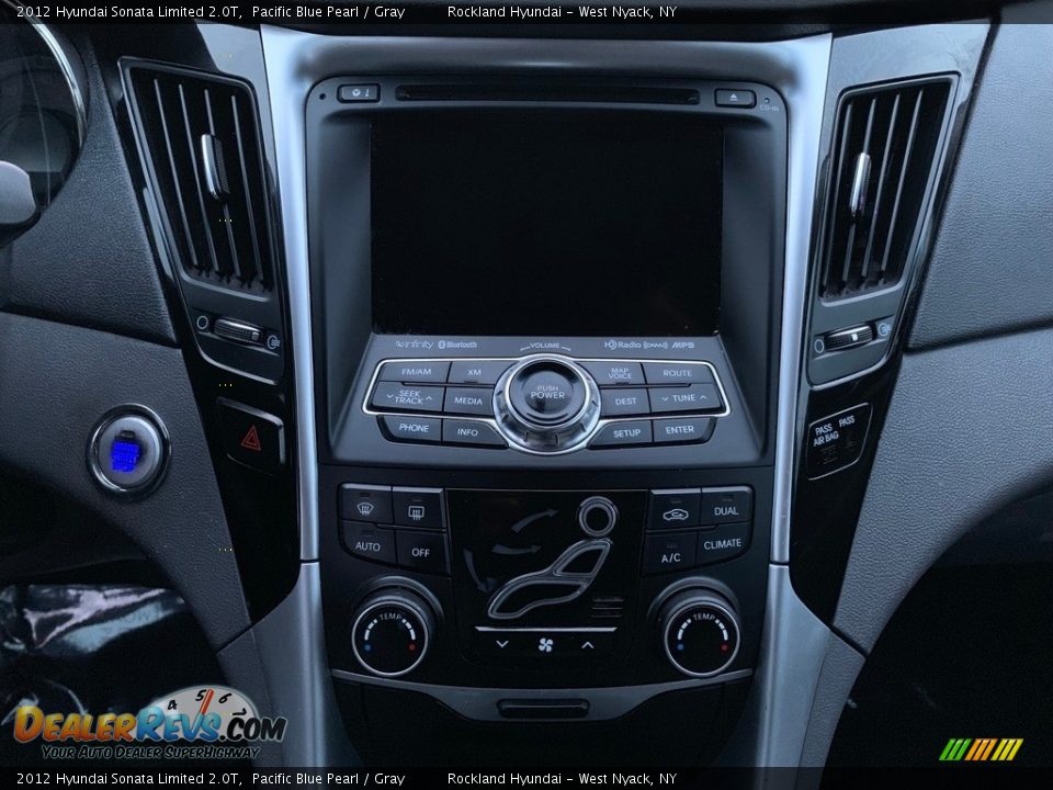 2012 Hyundai Sonata Limited 2.0T Pacific Blue Pearl / Gray Photo #13