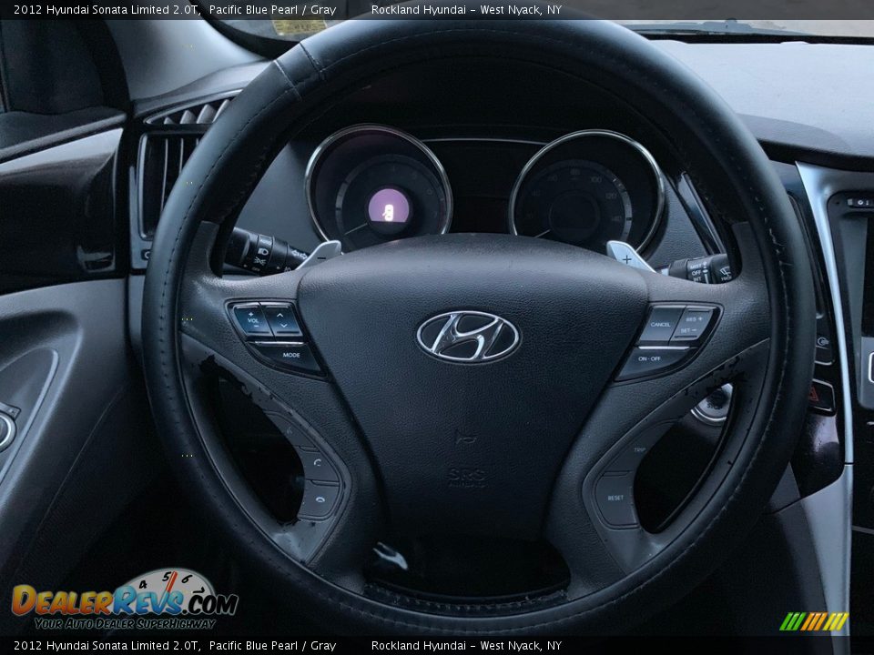 2012 Hyundai Sonata Limited 2.0T Pacific Blue Pearl / Gray Photo #16