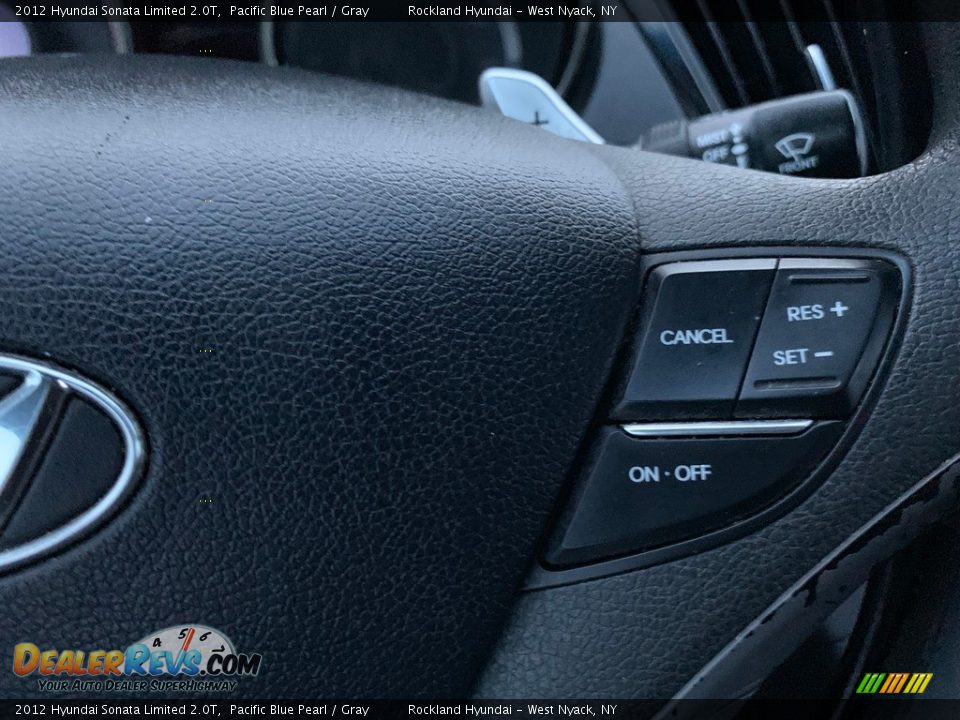 2012 Hyundai Sonata Limited 2.0T Pacific Blue Pearl / Gray Photo #20
