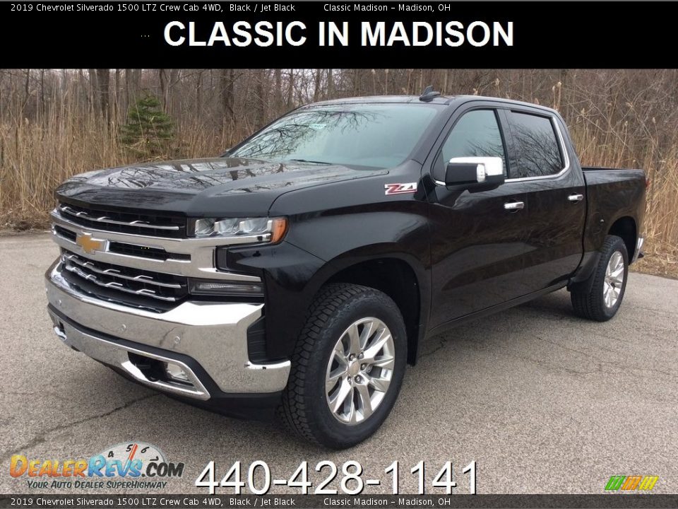 2019 Chevrolet Silverado 1500 LTZ Crew Cab 4WD Black / Jet Black Photo #1