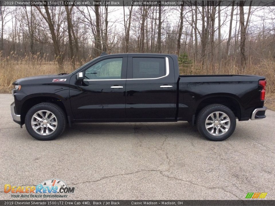 Black 2019 Chevrolet Silverado 1500 LTZ Crew Cab 4WD Photo #3