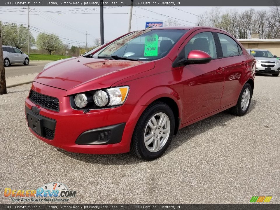 2013 Chevrolet Sonic LT Sedan Victory Red / Jet Black/Dark Titanium Photo #1