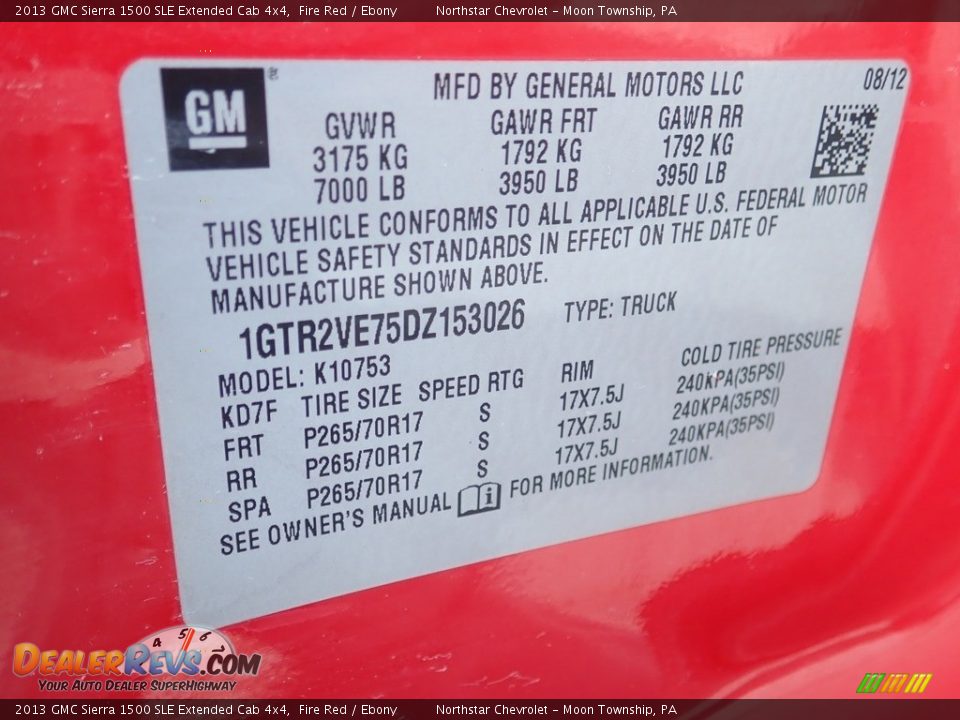 2013 GMC Sierra 1500 SLE Extended Cab 4x4 Fire Red / Ebony Photo #29