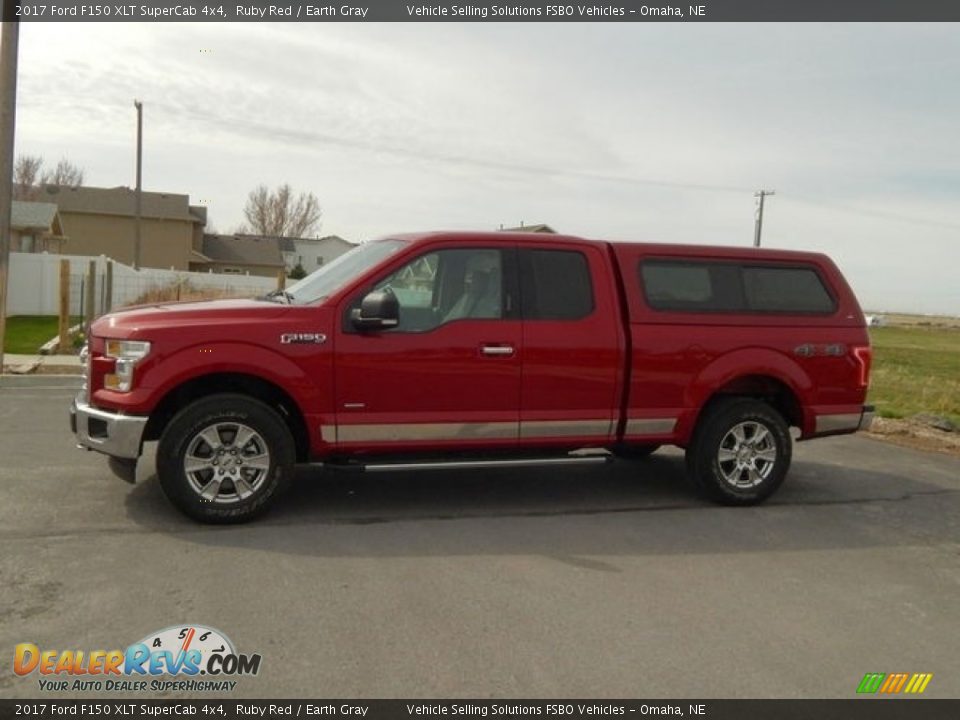 2017 Ford F150 XLT SuperCab 4x4 Ruby Red / Earth Gray Photo #1