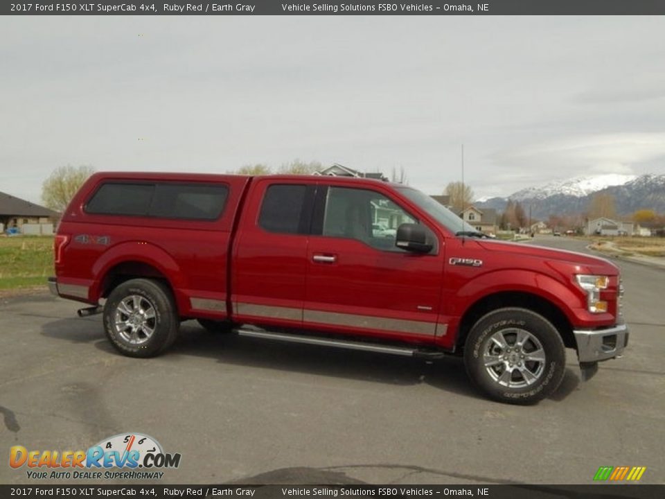 2017 Ford F150 XLT SuperCab 4x4 Ruby Red / Earth Gray Photo #7