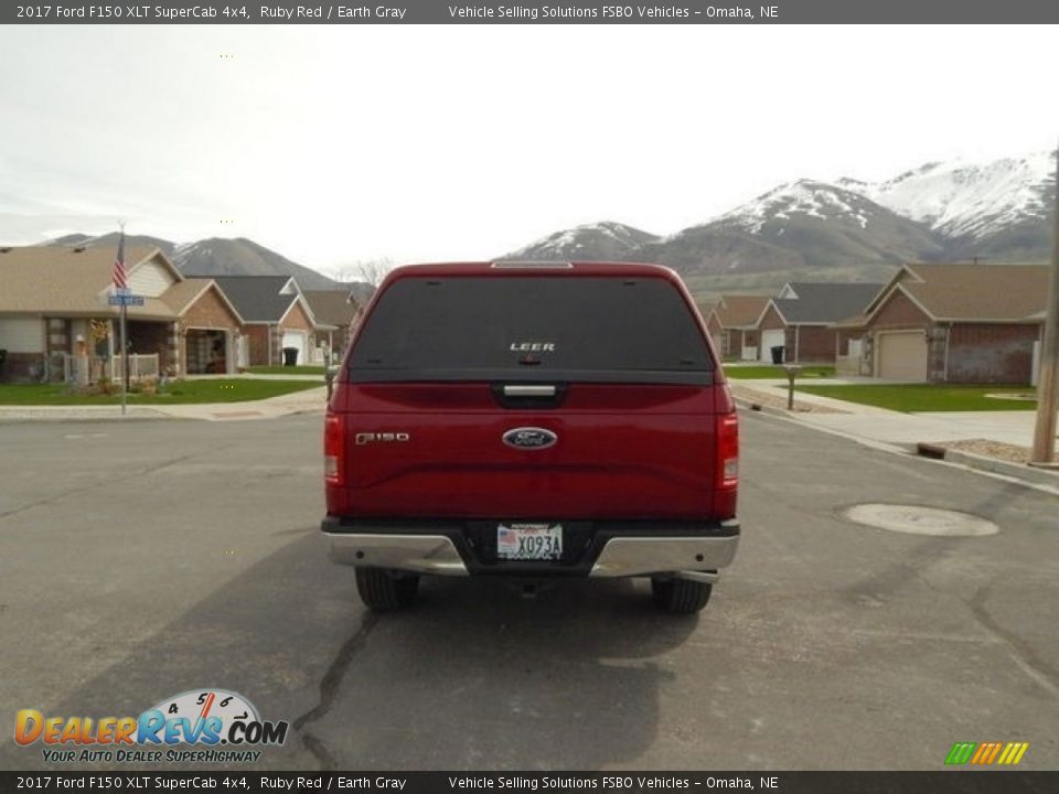 2017 Ford F150 XLT SuperCab 4x4 Ruby Red / Earth Gray Photo #8