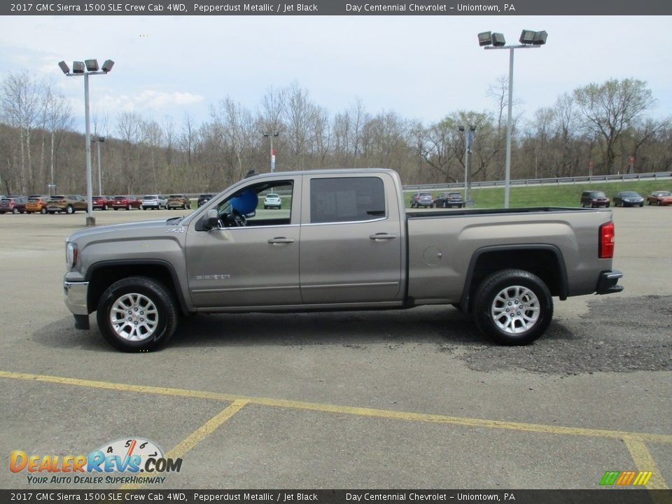 2017 GMC Sierra 1500 SLE Crew Cab 4WD Pepperdust Metallic / Jet Black Photo #2