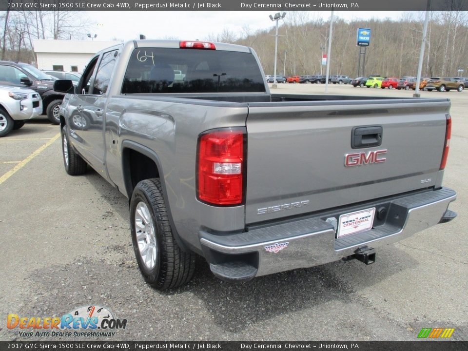 2017 GMC Sierra 1500 SLE Crew Cab 4WD Pepperdust Metallic / Jet Black Photo #3