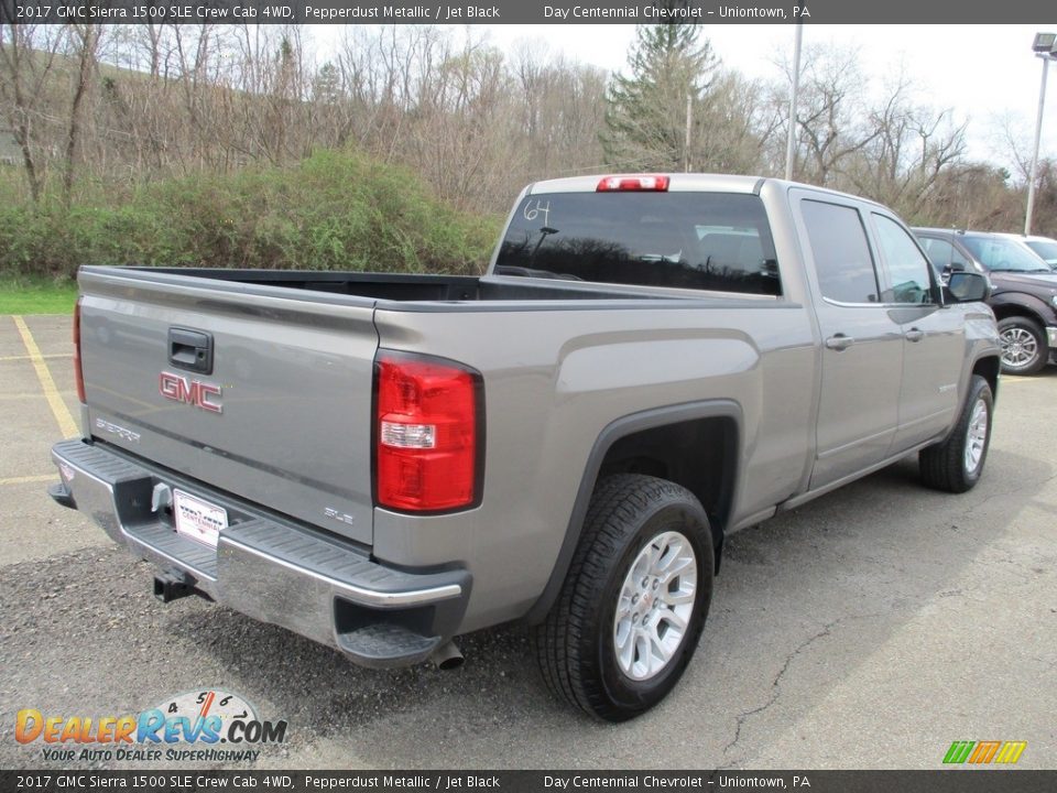 2017 GMC Sierra 1500 SLE Crew Cab 4WD Pepperdust Metallic / Jet Black Photo #5