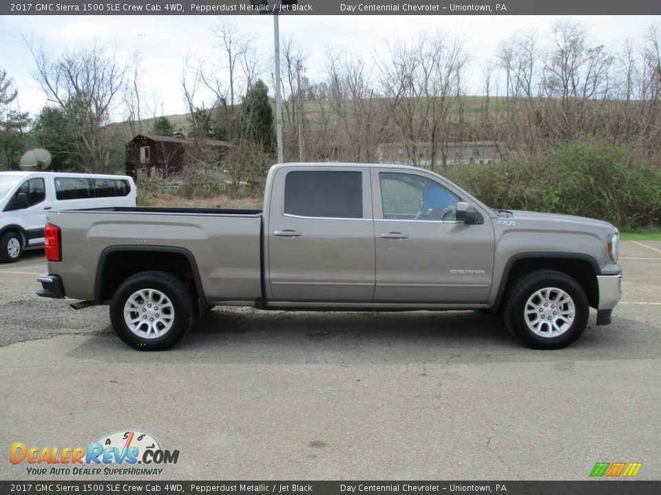 2017 GMC Sierra 1500 SLE Crew Cab 4WD Pepperdust Metallic / Jet Black Photo #6