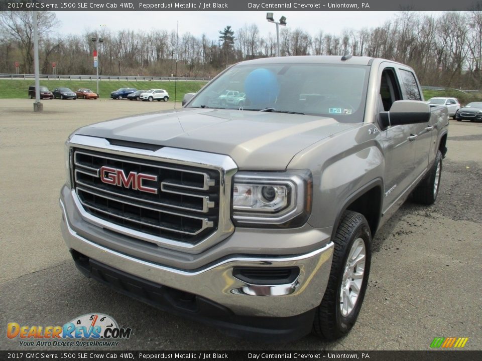 2017 GMC Sierra 1500 SLE Crew Cab 4WD Pepperdust Metallic / Jet Black Photo #7