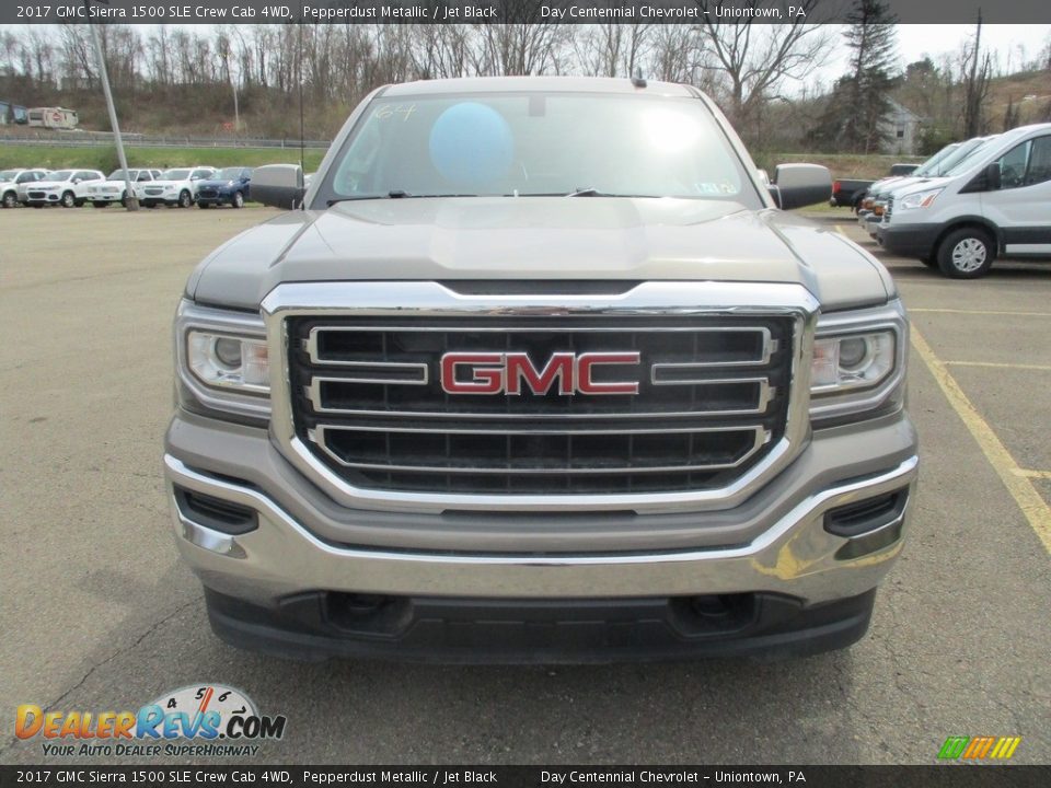 2017 GMC Sierra 1500 SLE Crew Cab 4WD Pepperdust Metallic / Jet Black Photo #8