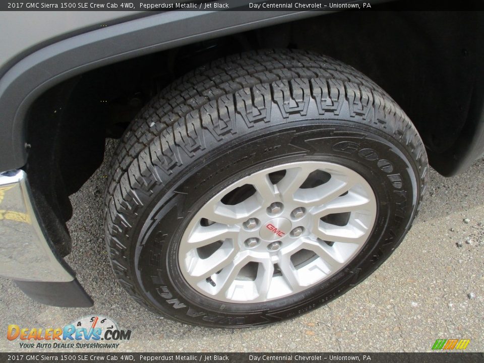 2017 GMC Sierra 1500 SLE Crew Cab 4WD Pepperdust Metallic / Jet Black Photo #14