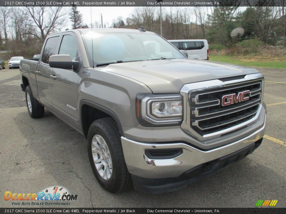 2017 GMC Sierra 1500 SLE Crew Cab 4WD Pepperdust Metallic / Jet Black Photo #15
