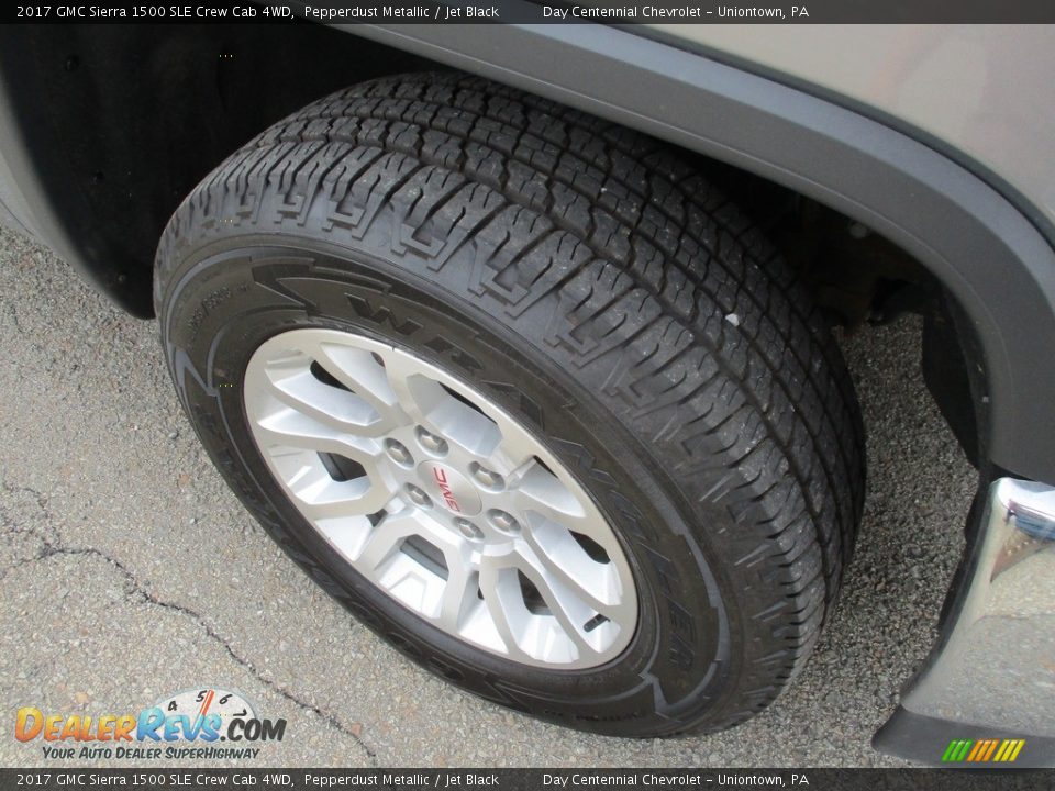 2017 GMC Sierra 1500 SLE Crew Cab 4WD Pepperdust Metallic / Jet Black Photo #16