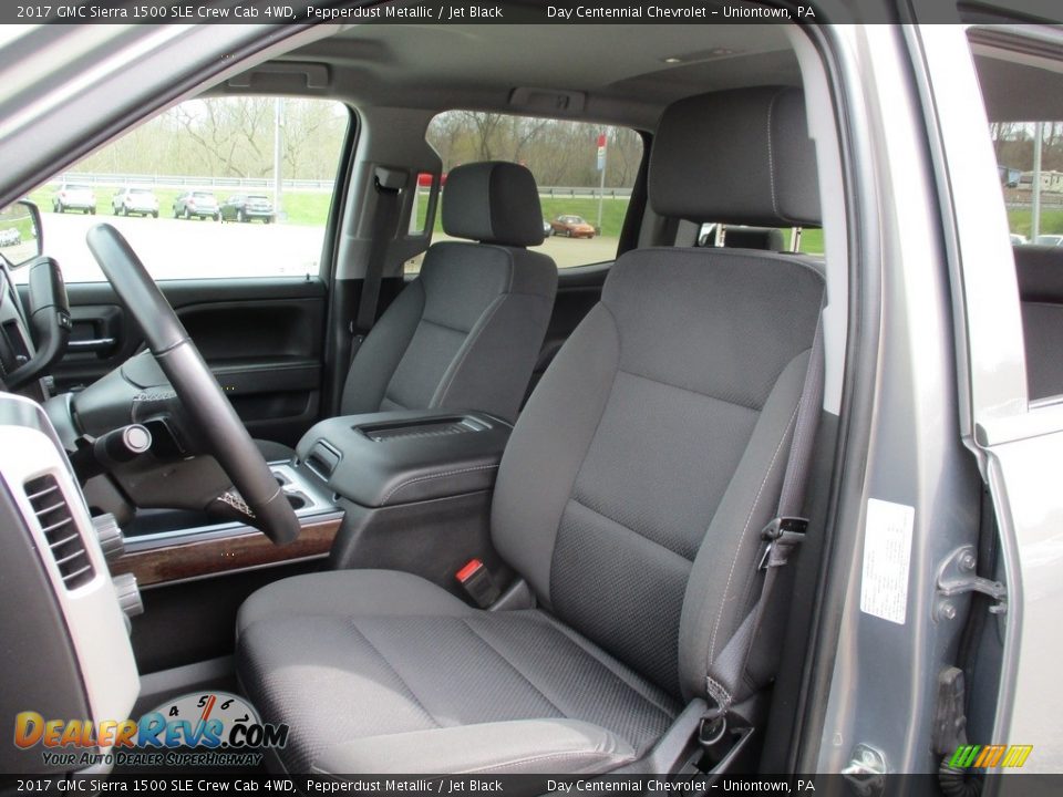 2017 GMC Sierra 1500 SLE Crew Cab 4WD Pepperdust Metallic / Jet Black Photo #18