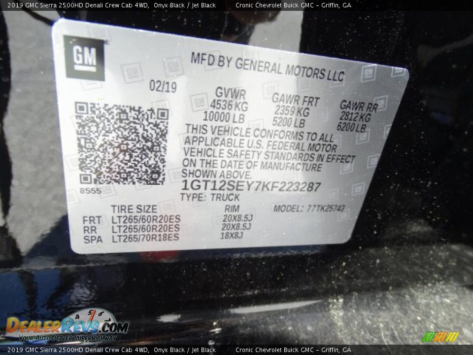 2019 GMC Sierra 2500HD Denali Crew Cab 4WD Onyx Black / Jet Black Photo #32