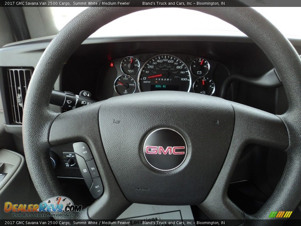 2017 GMC Savana Van 2500 Cargo Summit White / Medium Pewter Photo #12